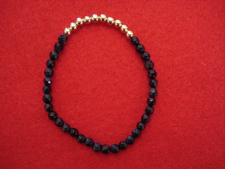 # 1101 Blue Gold Stone with Gold Filled Top